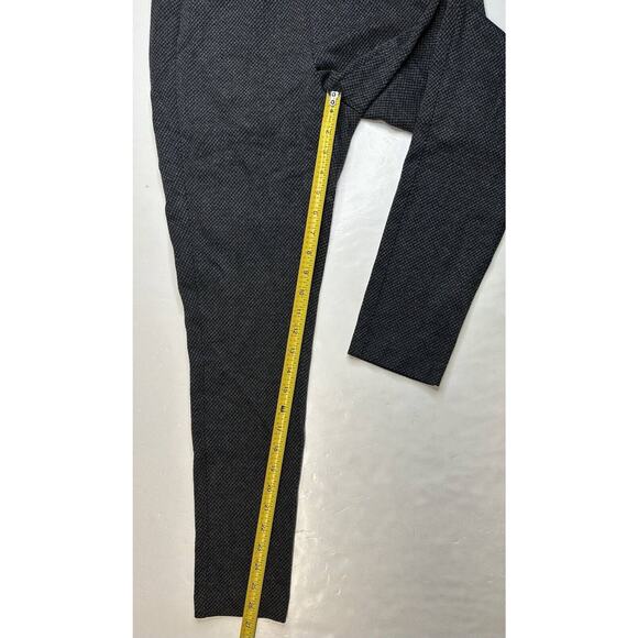J Jill Ponte Knit Leggings Sz Medium Gray Houndstooth Pull On Stretch Pants - Picture 5 of 10